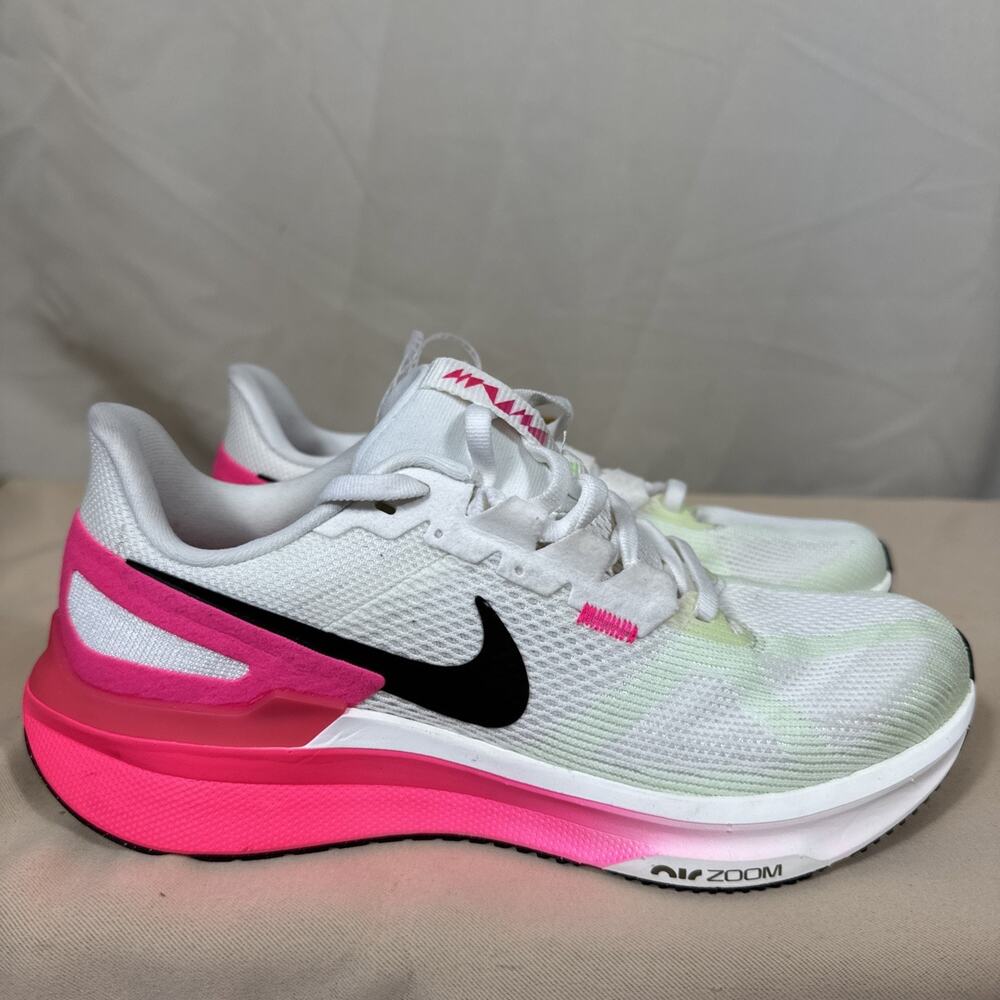 Nike Air Zoom Structure 25 Women’s 8 White Pink Running Shoes IB7452-100 NWT